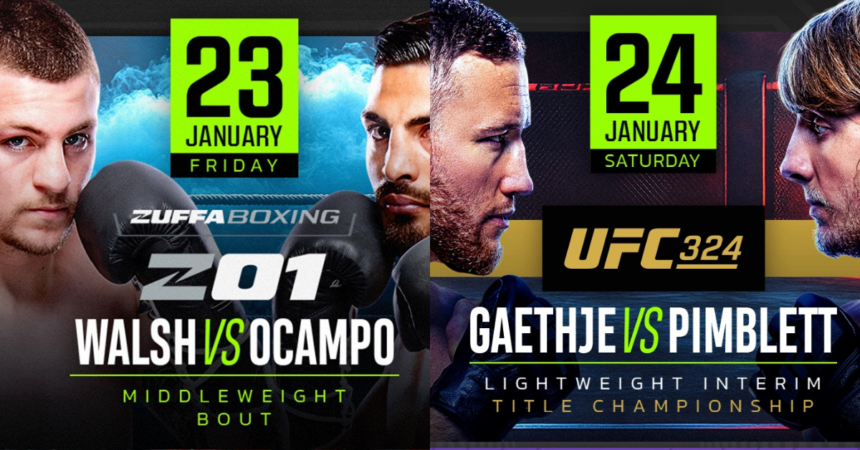 UFC Double Header This Weekend How to Watch Zuffa Boxing 01 and UFC 324
