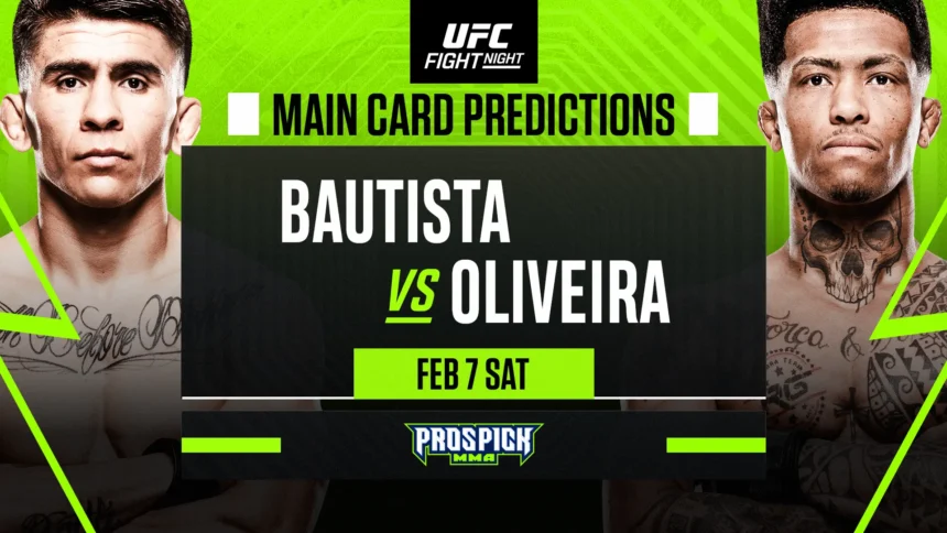 UFC Vegas 113: Mario Bautista vs. Vinicius Oliveira Predictions