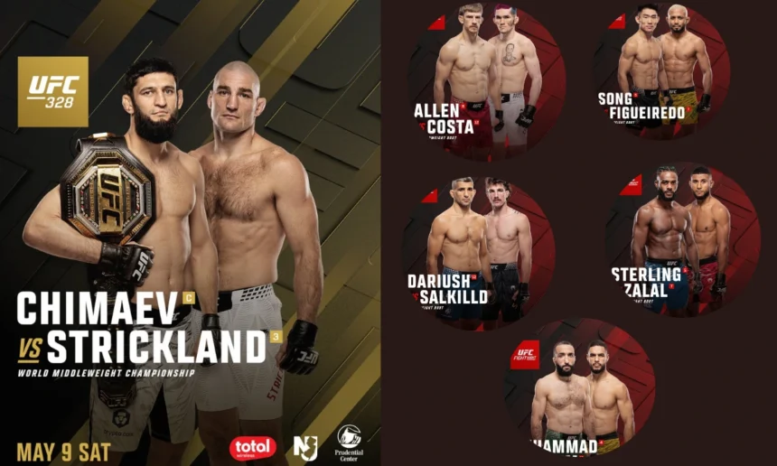 UFC 328 Main Event and Other Key Bouts Confirmed by Dana White.